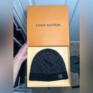 Louis Vuitton Authentic Damier Black Beanie Discontinued Model